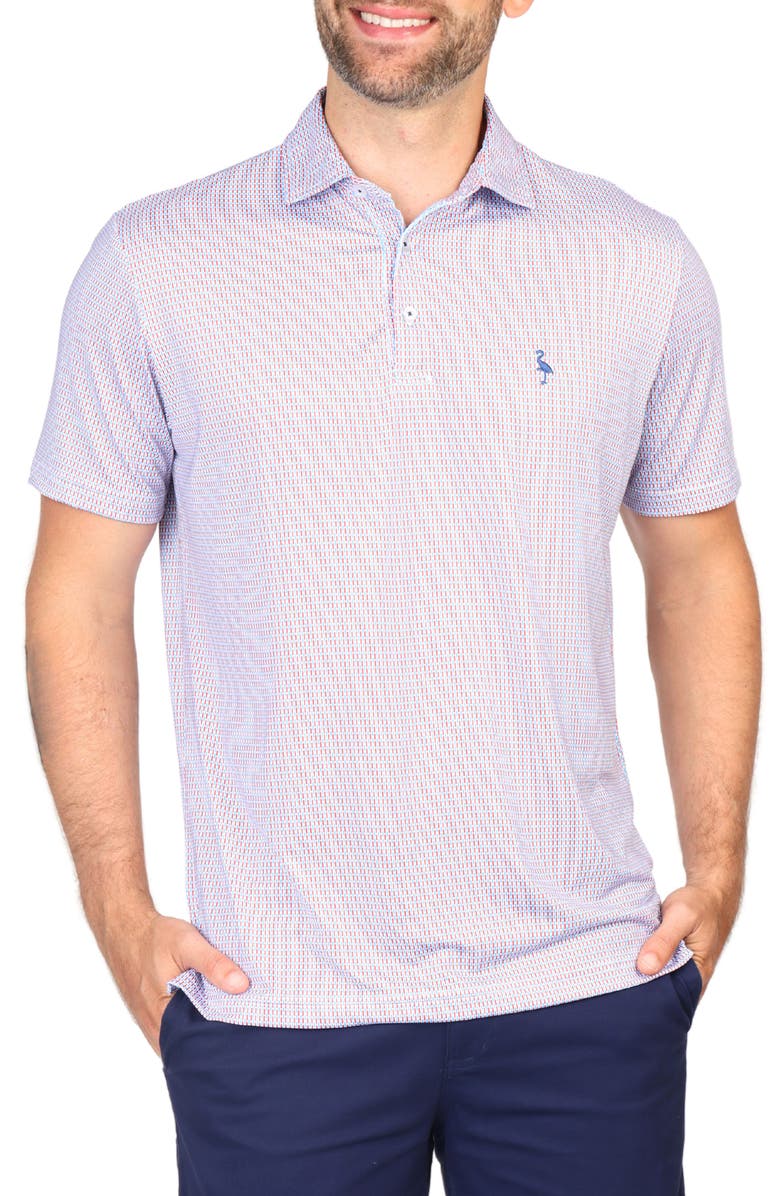 TailorByrd Dashes Performance Polo, Main, color, Coral