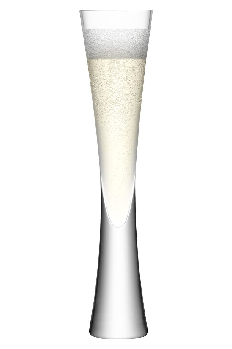 Moya Set of 2 Champagne Flutes, Alternate, color, CLEAR