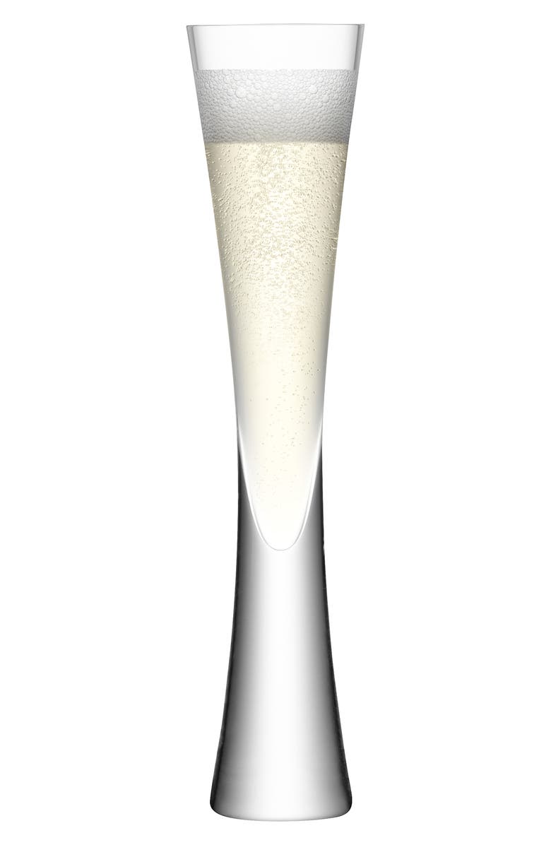 LSA Moya Set of 2 Champagne Flutes, Alternate, color, Clear