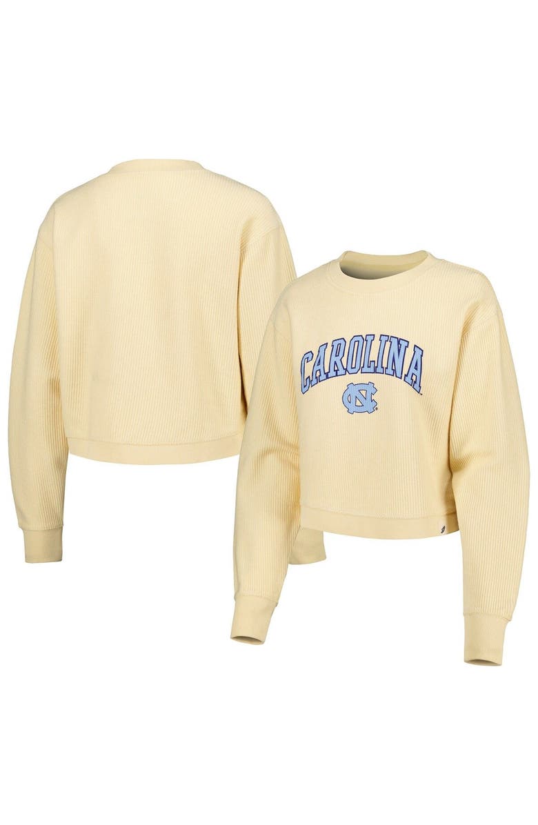 LEAGUE COLLEGIATE WEAR Women's League Collegiate Wear Cream North Carolina Tar Heels Classic Campus Corded Timber Sweatshirt, Main, color, 
