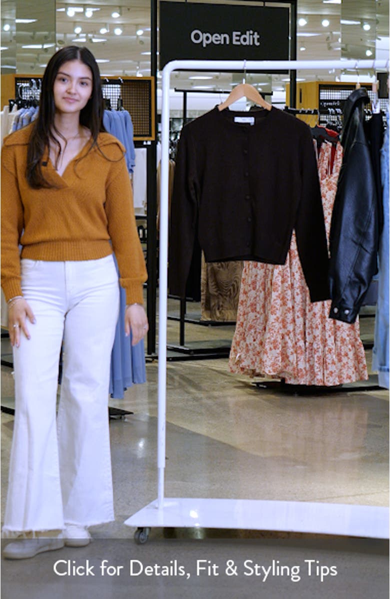 Covered Button Crewneck Cardigan, sales video thumbnail