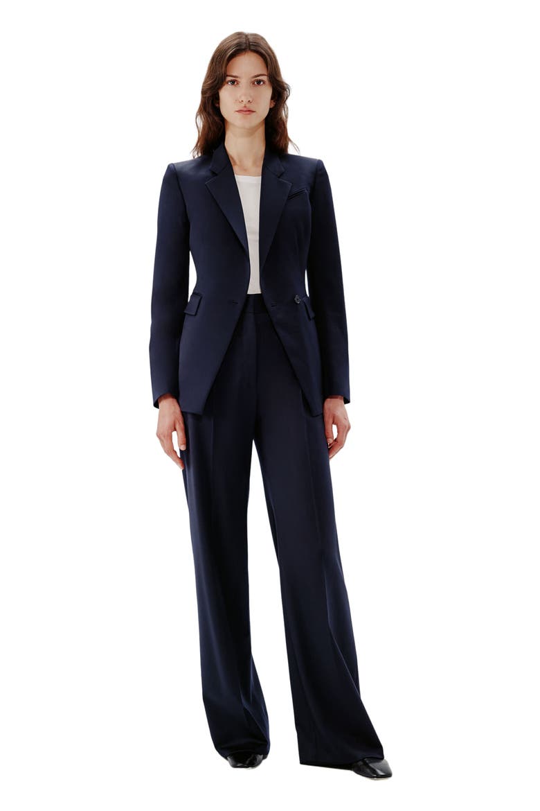 SEAMED WAIST JACKET, Alternate, color, NAVY