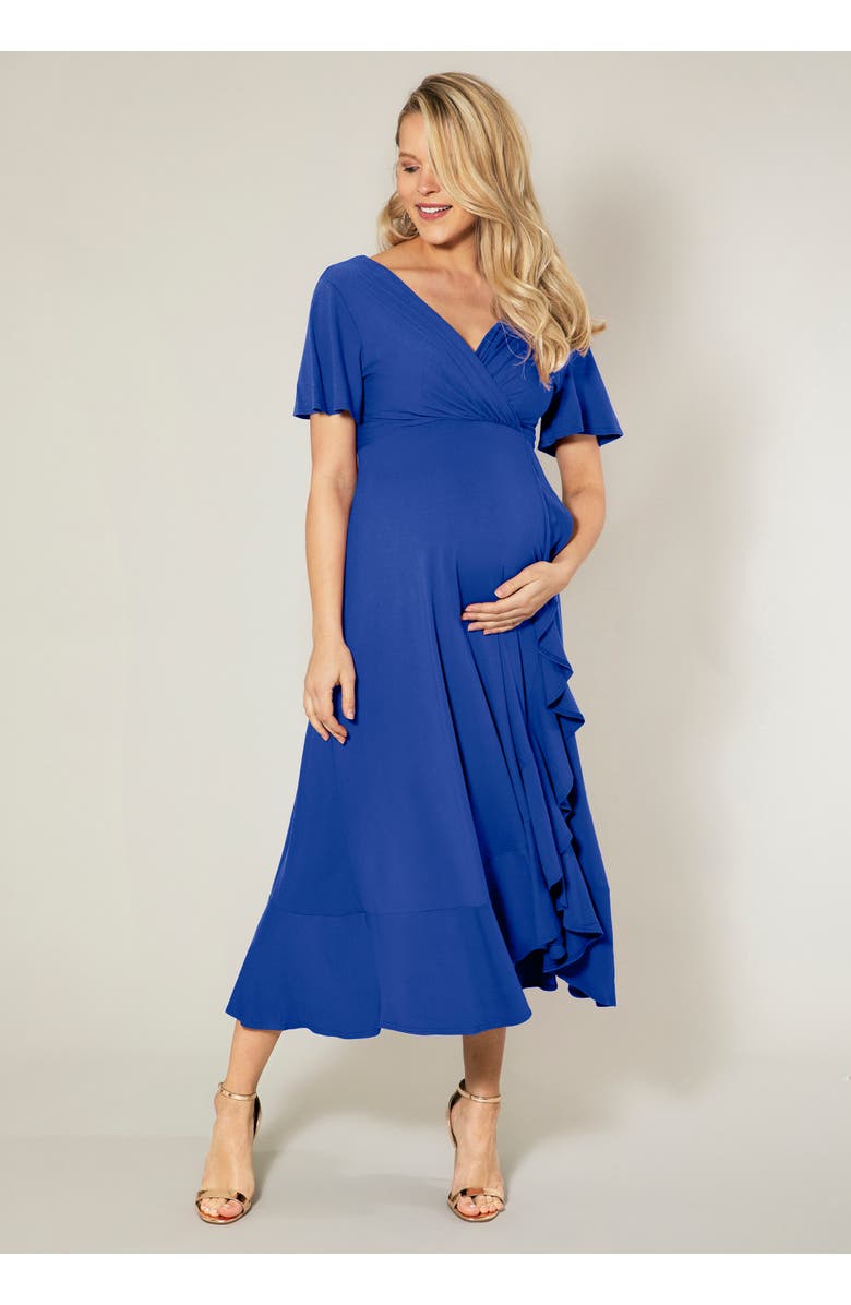 Tiffany Rose Maternity Waterfall Midi Maternity Dress, Alternate, color, 