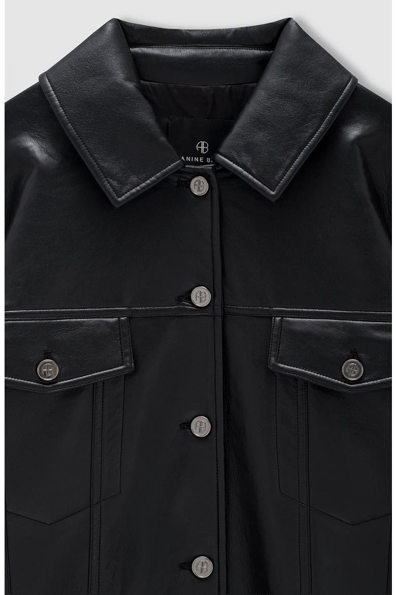 Rory Leather Jacket, Alternate, color, Black