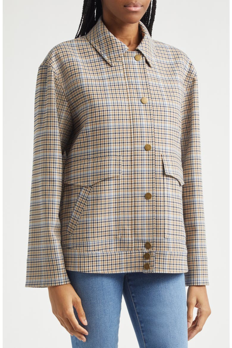 Kasper Plaid Chore Jacket, Alternate, color, BROWN MULTI