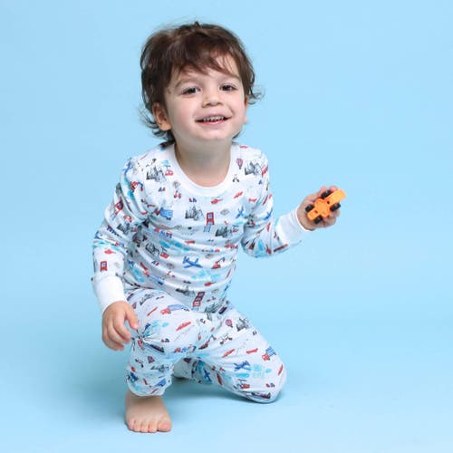 Norani Kids Organic Two-piece Pajama Set In Transportation