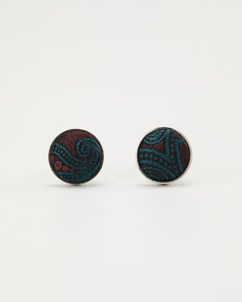 Paisley Silk Cufflinks