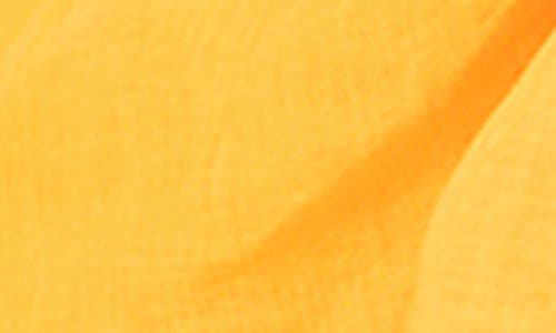 Pq Swim Millie Tie Front Linen Cover-up In Mango Tango
