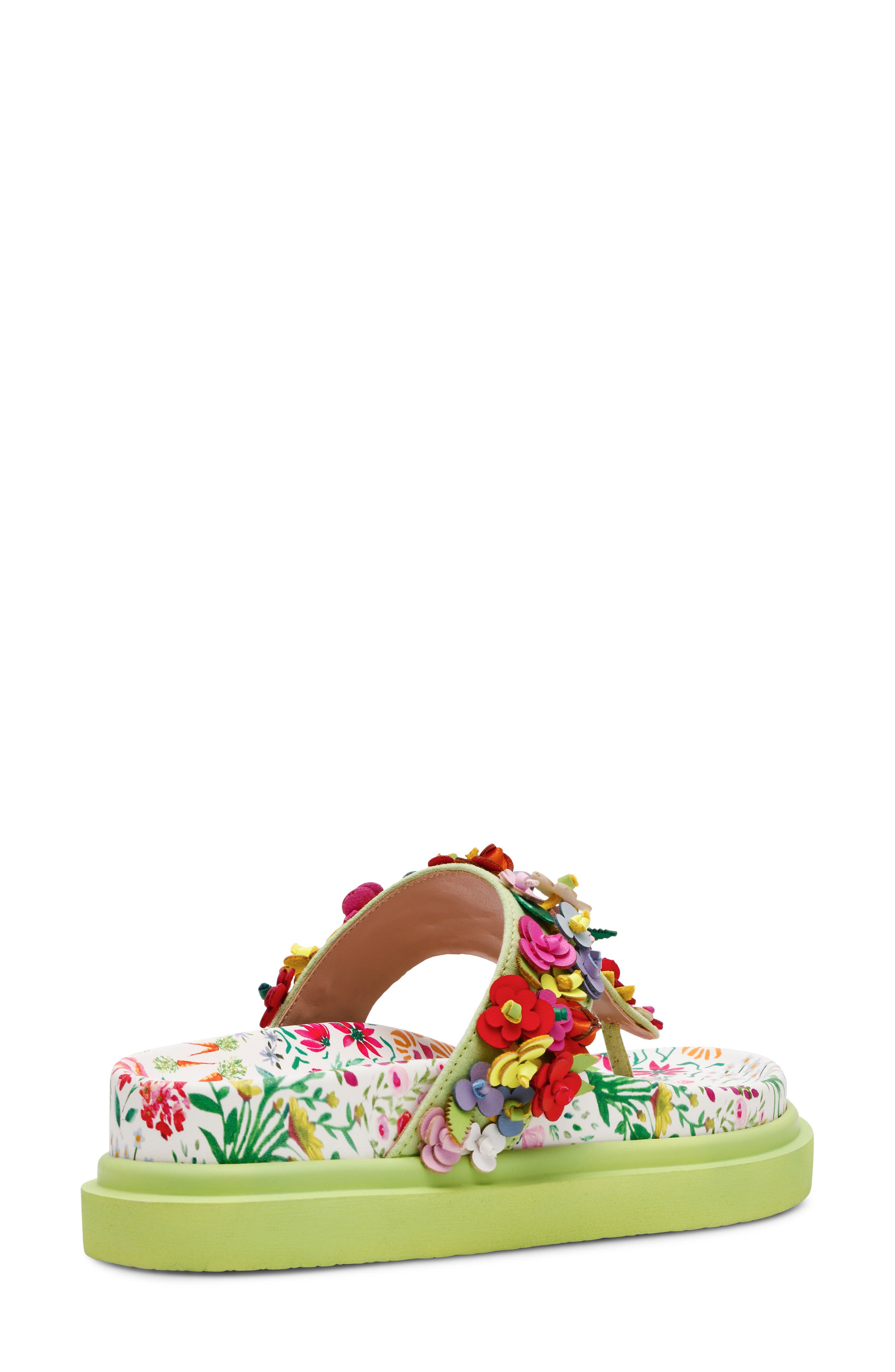 Betsey Johnson Kammeron Platform Flip Flop, Alternate, color, Natural Floral Multi