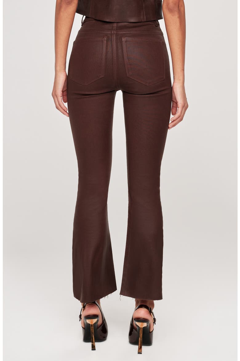 Bridget Bootcut High Rise Instasculpt Coated Crop Jeans, Alternate, color, WALNUT