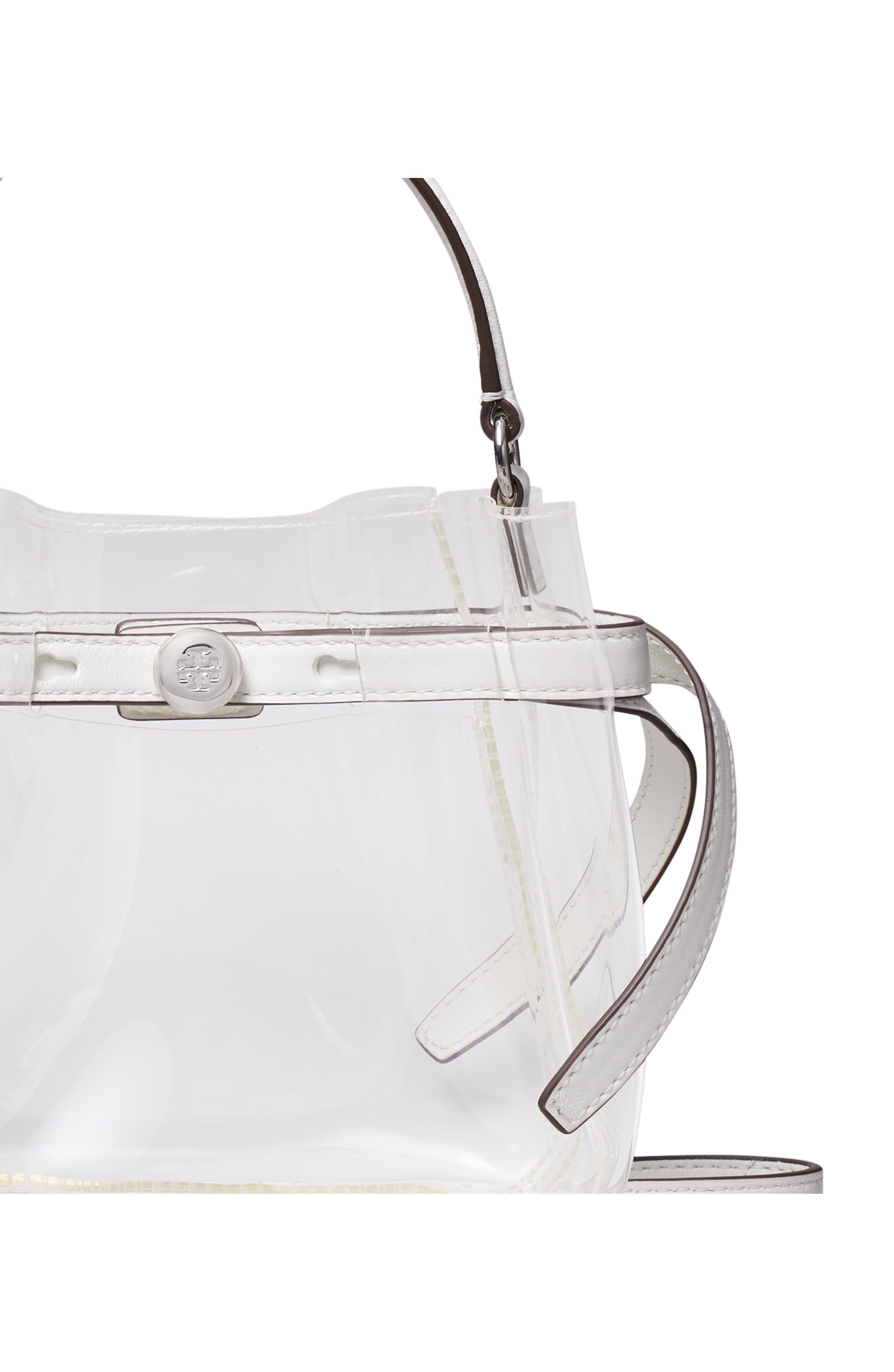 Tory Burch Mini Romy Clear Bucket Bag, Alternate, color, 
