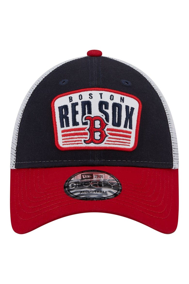 Men's New Era Navy Boston Red Sox Two-Tone Patch 9FORTY Snapback Hat, Alternate, color, Navy