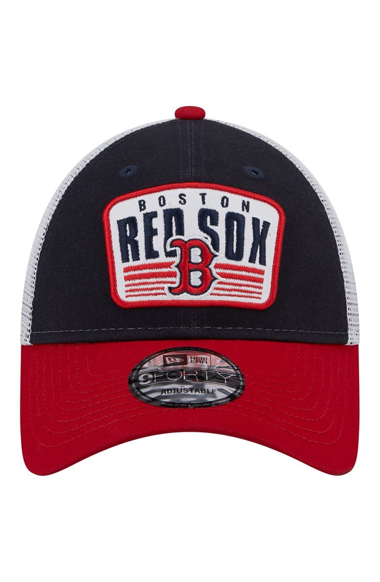 New Era Men's New Era Navy Boston Red Sox Two-Tone Patch 9FORTY Snapback Hat, Alternate, color, Navy