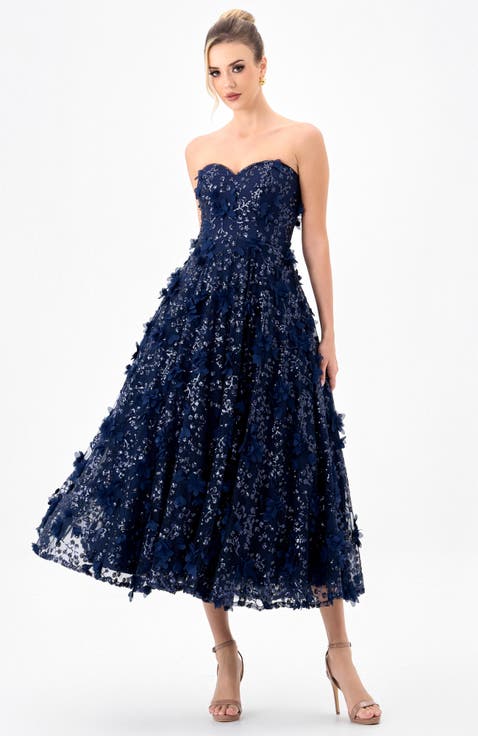 Adela Sweetheart Petal Midi