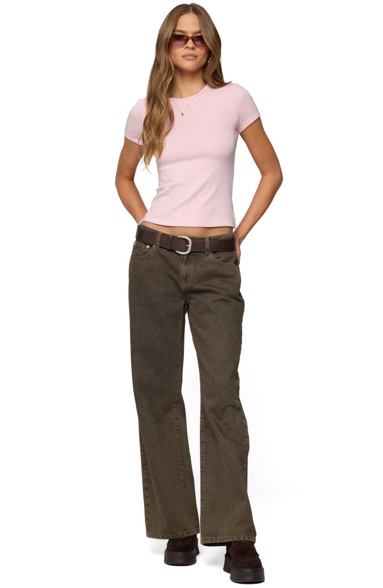 EDIKTED Daphney Crop T-Shirt, Alternate, color, Light-Pink