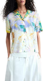 Desigual Knit Back Button-Up Shirt