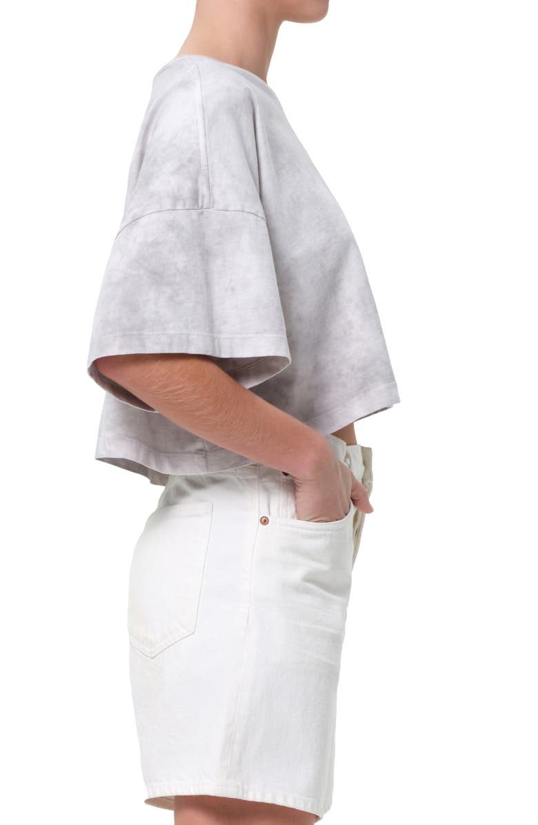 AGOLDE Arli Oversize Cotton Crop T-Shirt, Alternate, color, Turbine