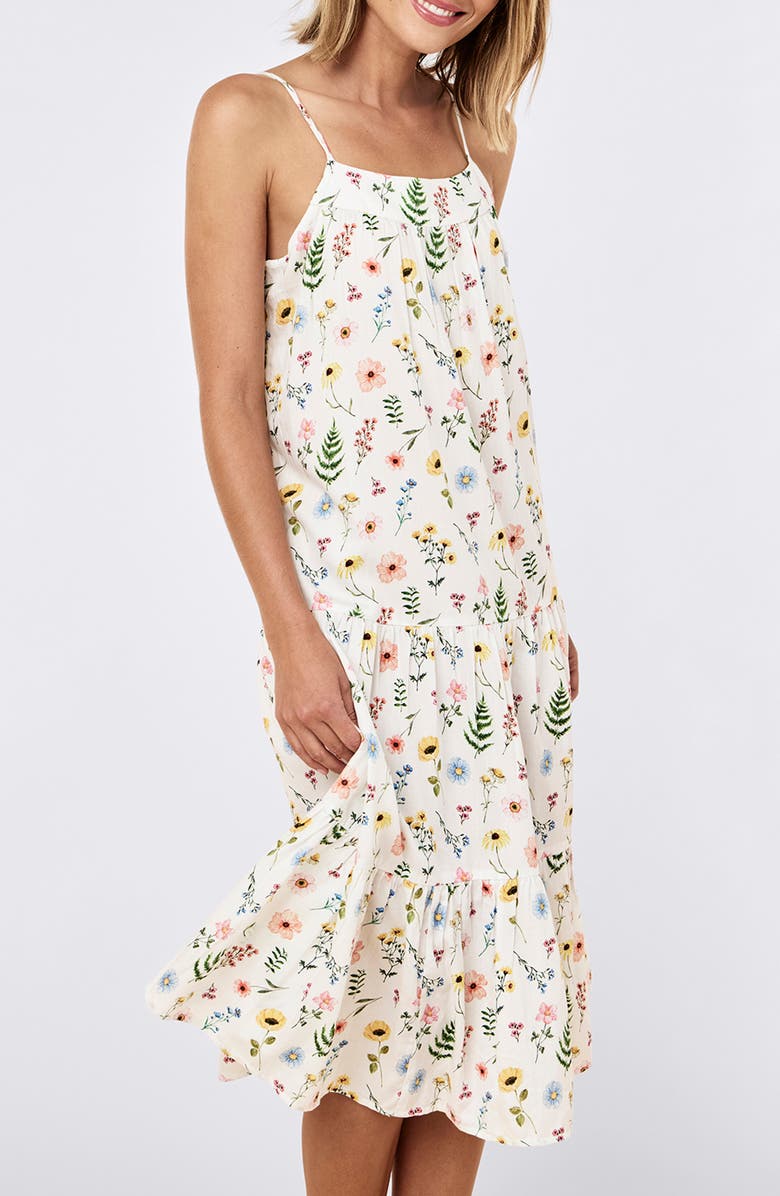 Papinelle Elodie Tiered Strappy Nightgown, Alternate, color, White