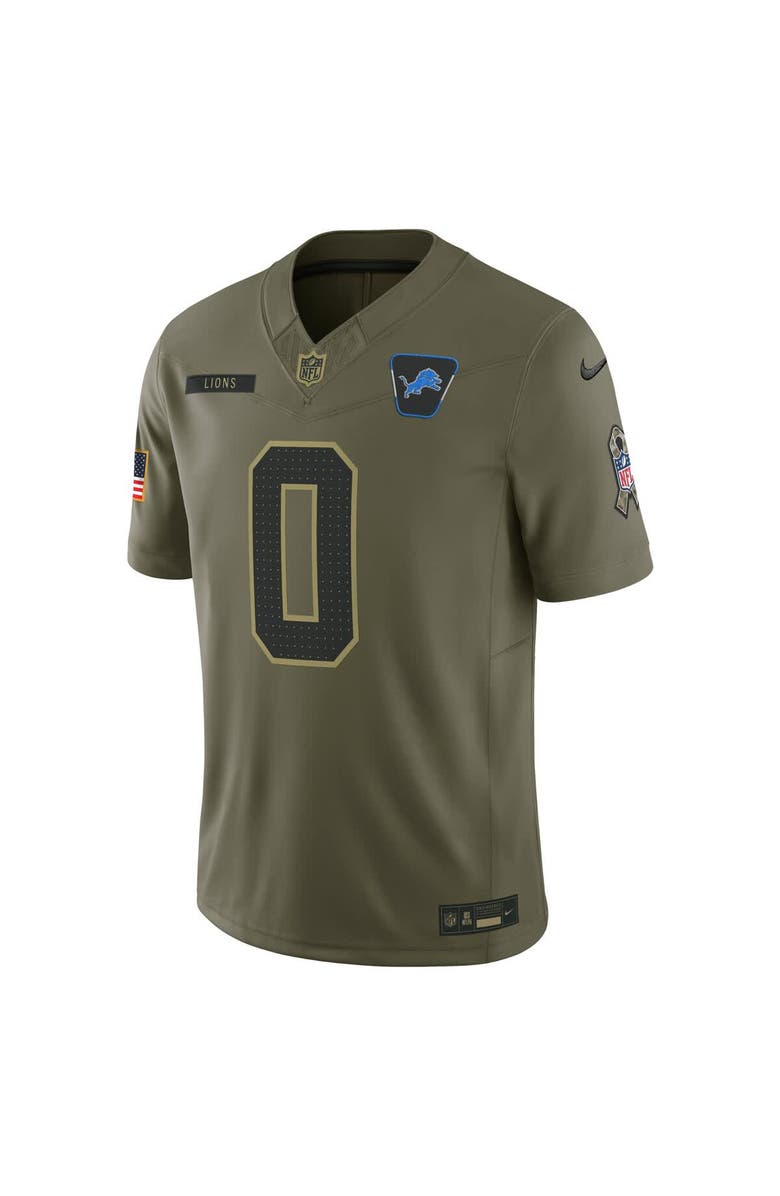 Nike Men's Nike Jahmyr Gibbs Olive Detroit Lions 2025 Salute to Service Limited Jersey, Alternate, color, Olive