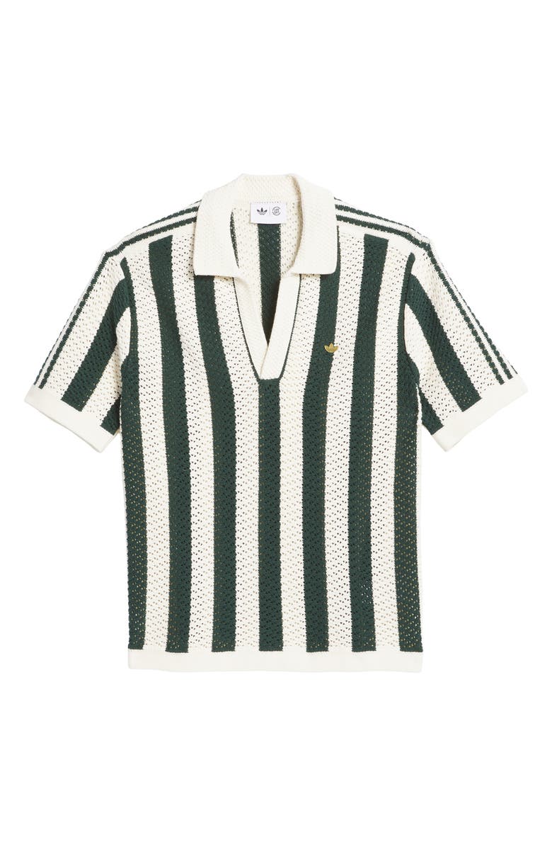 ADIDAS ORIGINALS X CLOT BY EDISON CHEN Stripe Johnny Collar Polo Sweater, Alternate, color, 