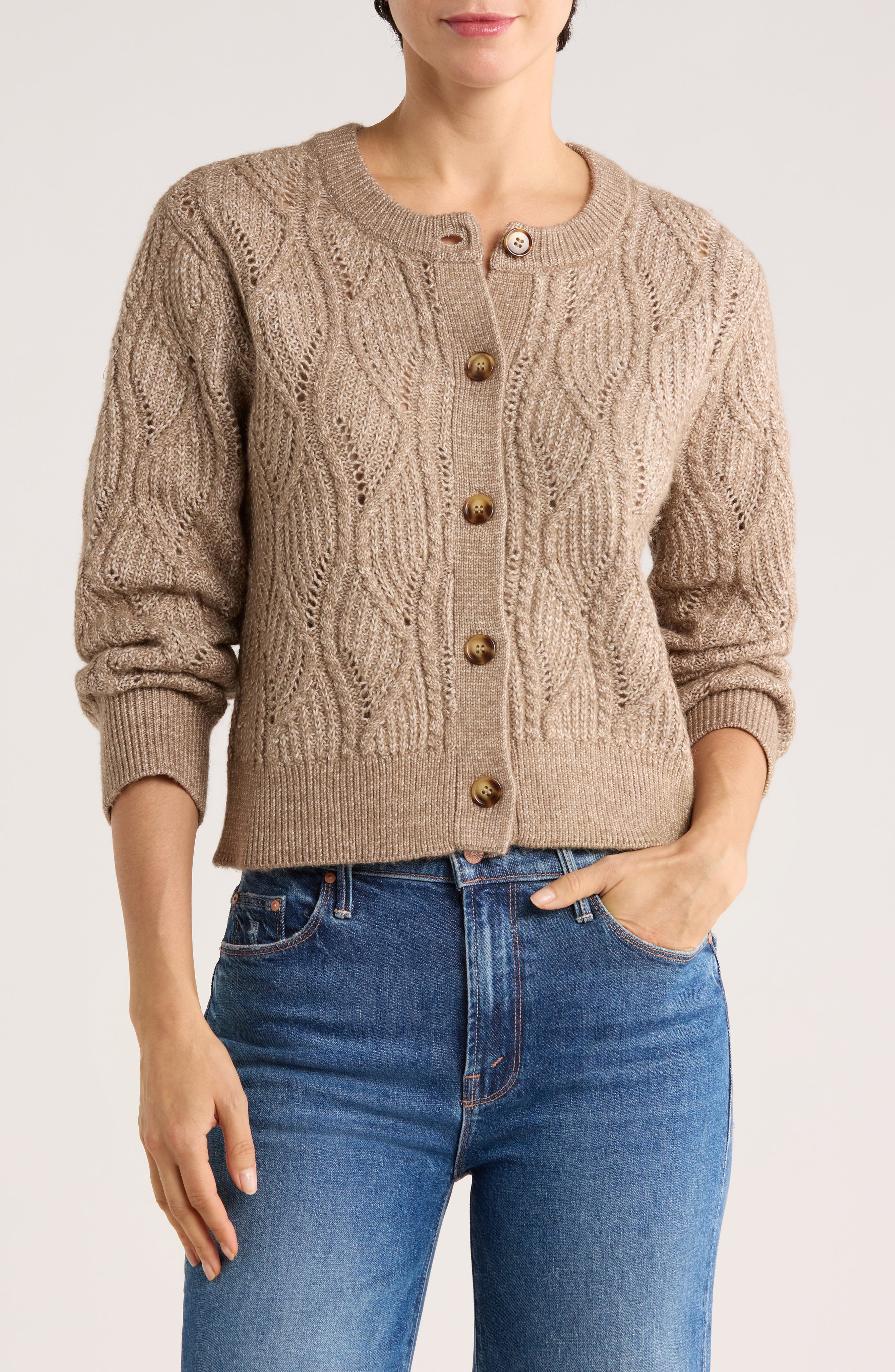 Splendid Novelty Button-Up Cardigan