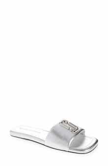 The J Marc Metallic Slide Sandal