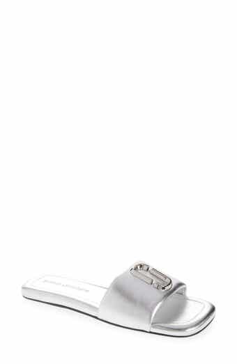 The J Marc Metallic Slide Sandal