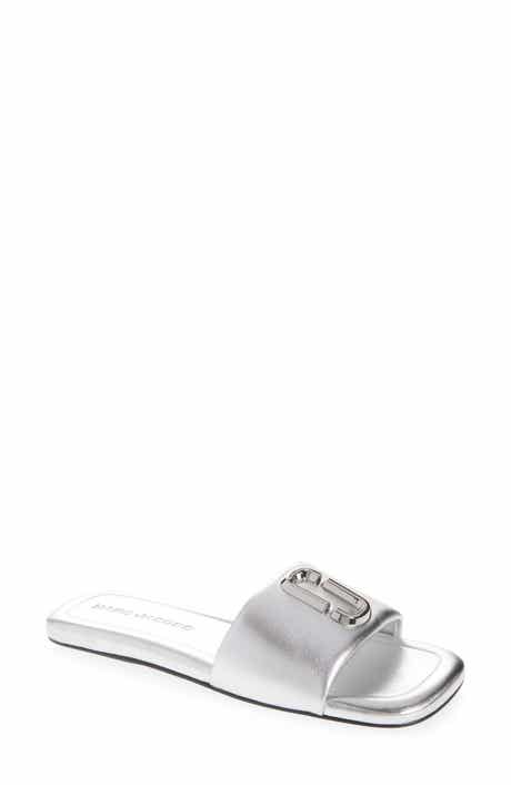 The J Marc Metallic Slide Sandal