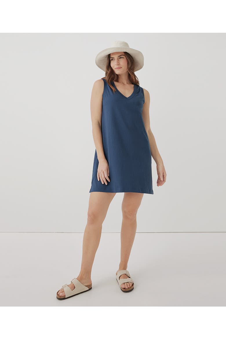 Organic Softspun A-Line Tank Dress, Main, color, French Navy