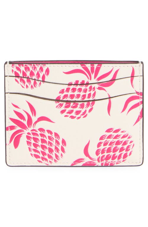 Kate Spade New York Morgan Pineapple Embossed Card Case In Multi