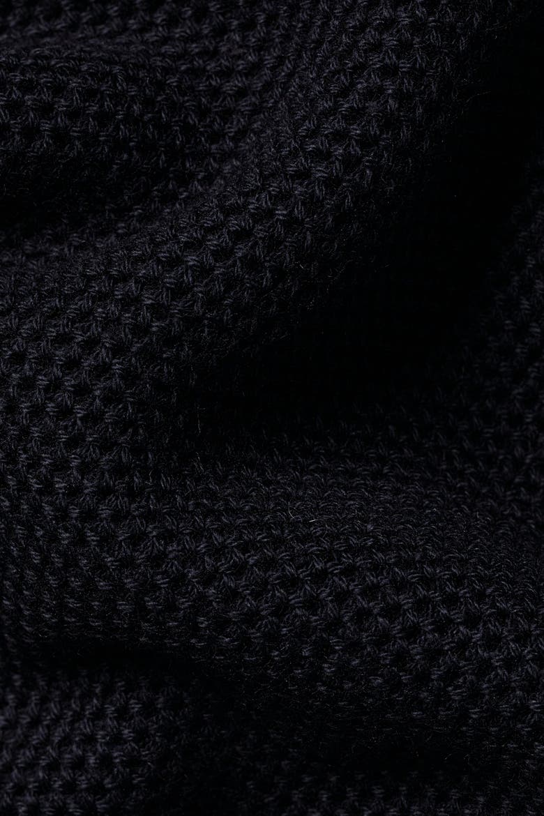 Cotton Zip Neck Sweater, Alternate, color, Navy Blue