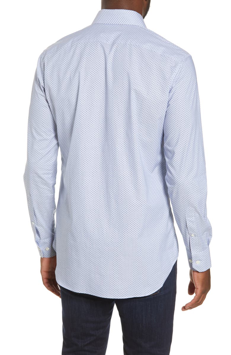Bonobos Trim Fit Geo Print Stretch Cotton Dress Shirt, Alternate, color, 