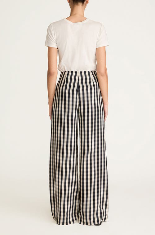 REBECCA TAYLOR REBECCA TAYLOR GINGHAM TWILL HIGH WAIST TROUSER 