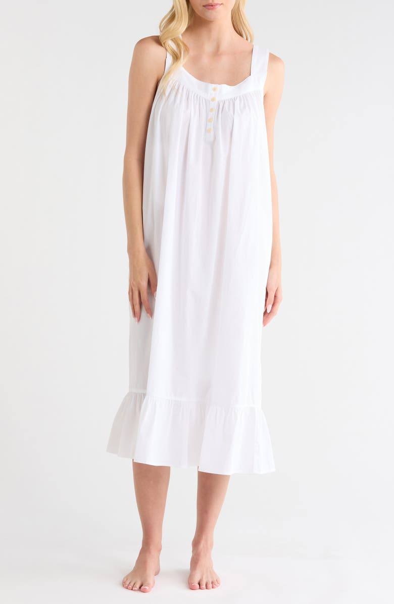 Nordstrom Cotton Shirting Nightgown, Main, color,