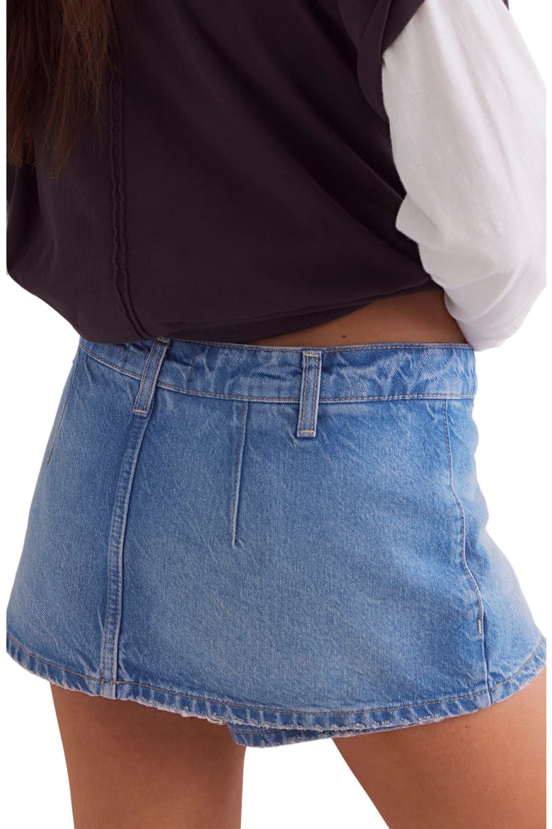 Galivanting Denim Skort, Alternate, color, OASIS BLUE