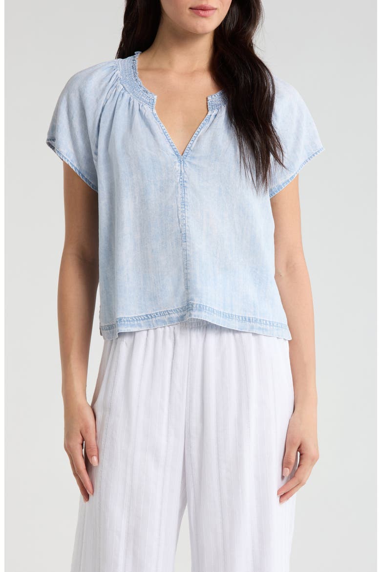 Meadow Indigo Top, Main, color, BLEACHED INDIGO BLUE