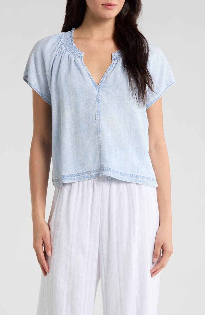 Splendid Meadow Indigo Top, Main, color, Bleached Indigo Blue
