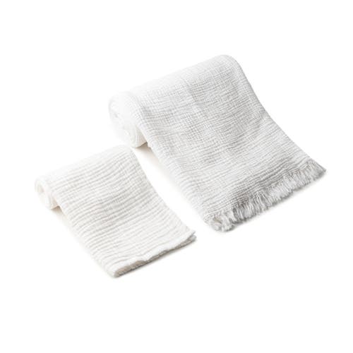Olive And Linen Olive & Linen Soho Supersoft Towel Bundle In White