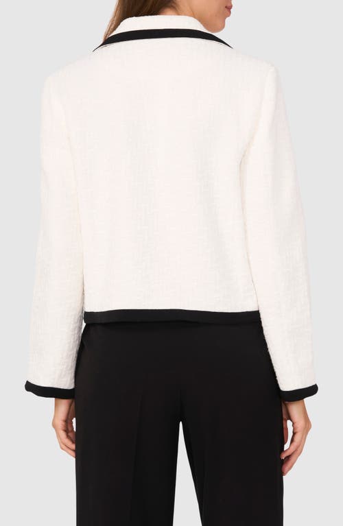 Halogen ® Tipped Single Breasted Crop Blazer
