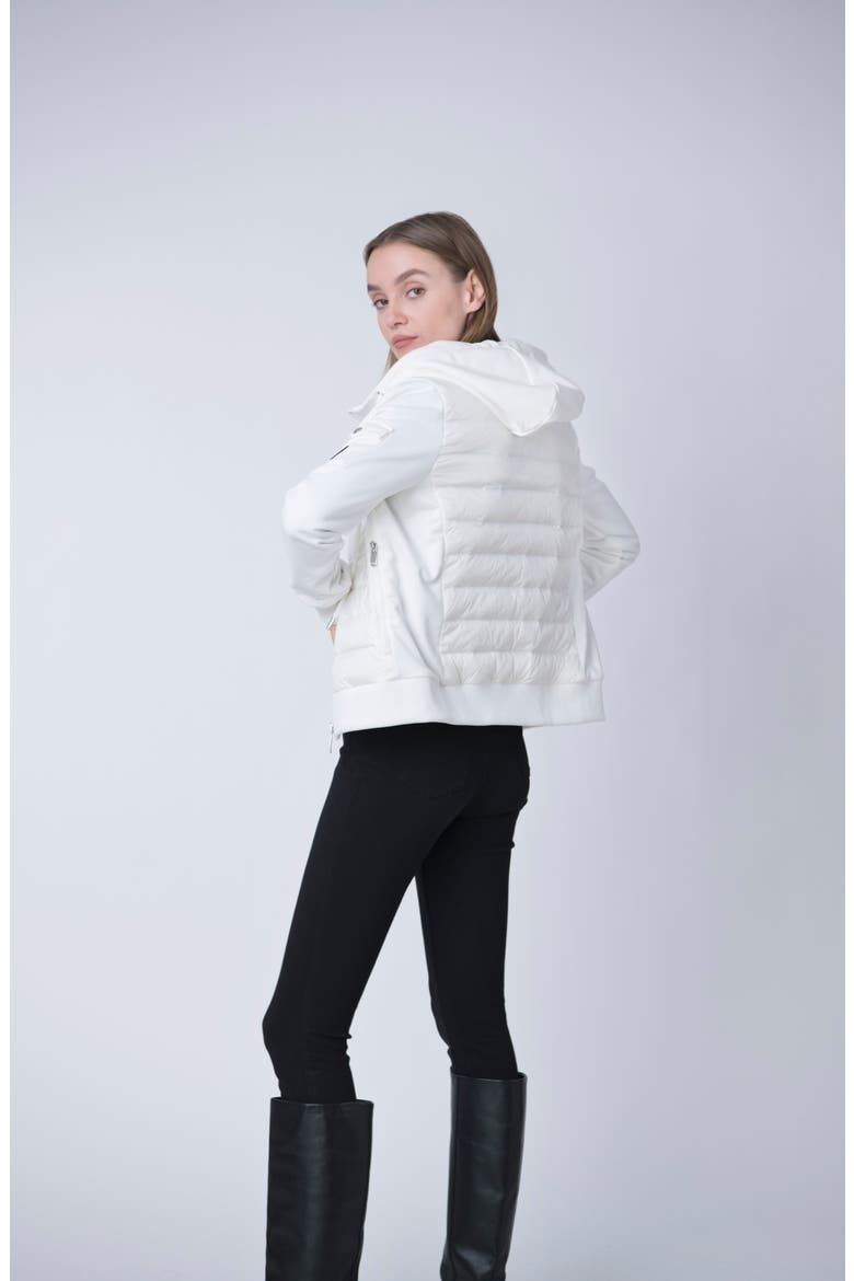 Luna Recycled Nylon Down Puffer Jacket, Alternate, color, WHITE