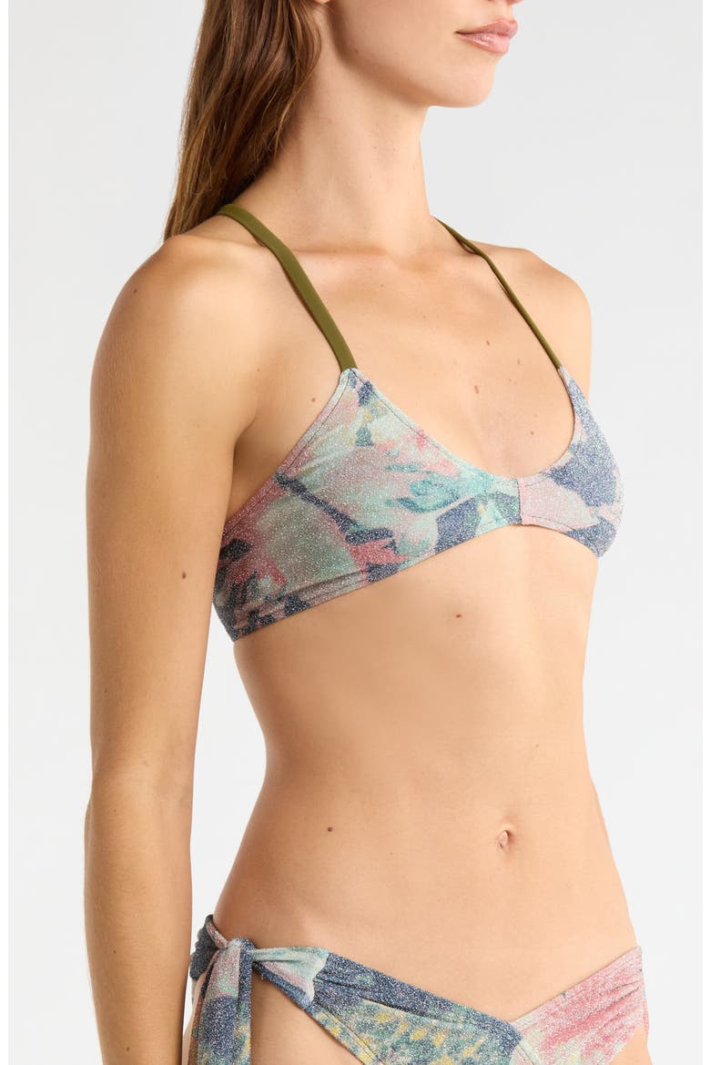 Misty Metallic Bikini Top, Alternate, color, FLOWER RIOT