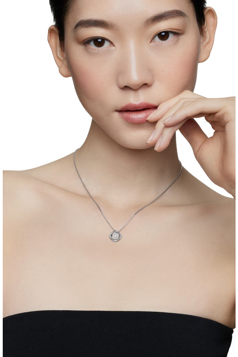 Infinity Pavé Diamond Pendant Necklace, Alternate, color, DIAMOND