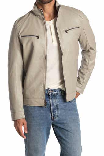 Michael Kors Perforated Faux Leather Moto Jacket