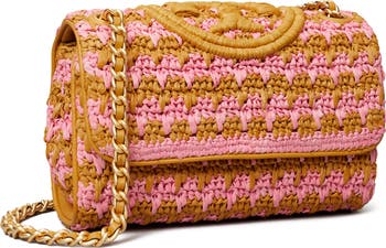 Small Fleming Soft Raffia Crochet Convertible Shoulder Bag