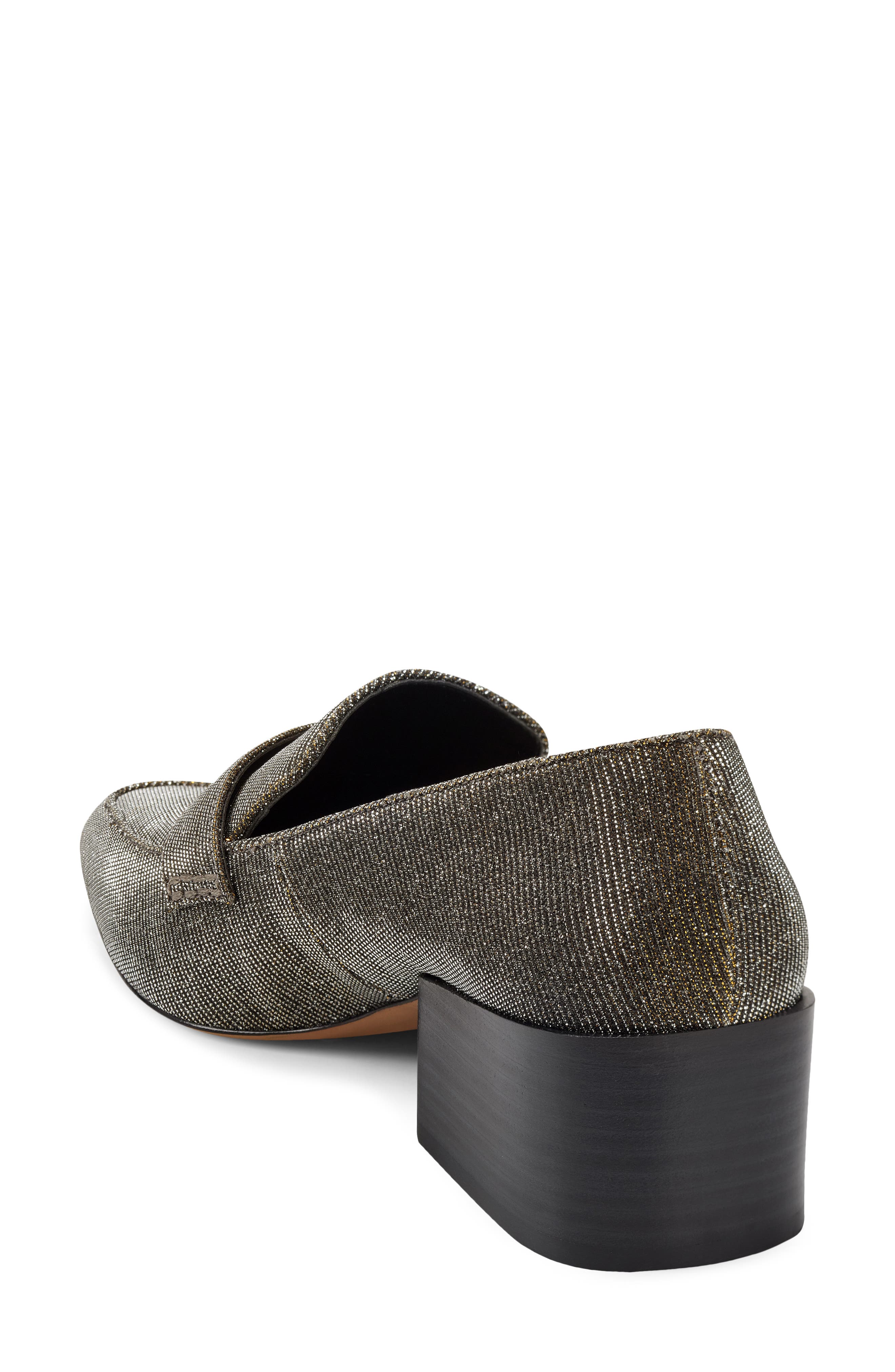 Vince Camuto Adealia Loafer Pump, Alternate, color, Pewter Glitter Fabric