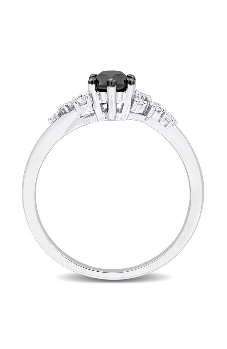 Julianna B. 5/8ct t.w. Black & White Diamond Cluster Ring 14k, Alternate, color, 14K White Gold