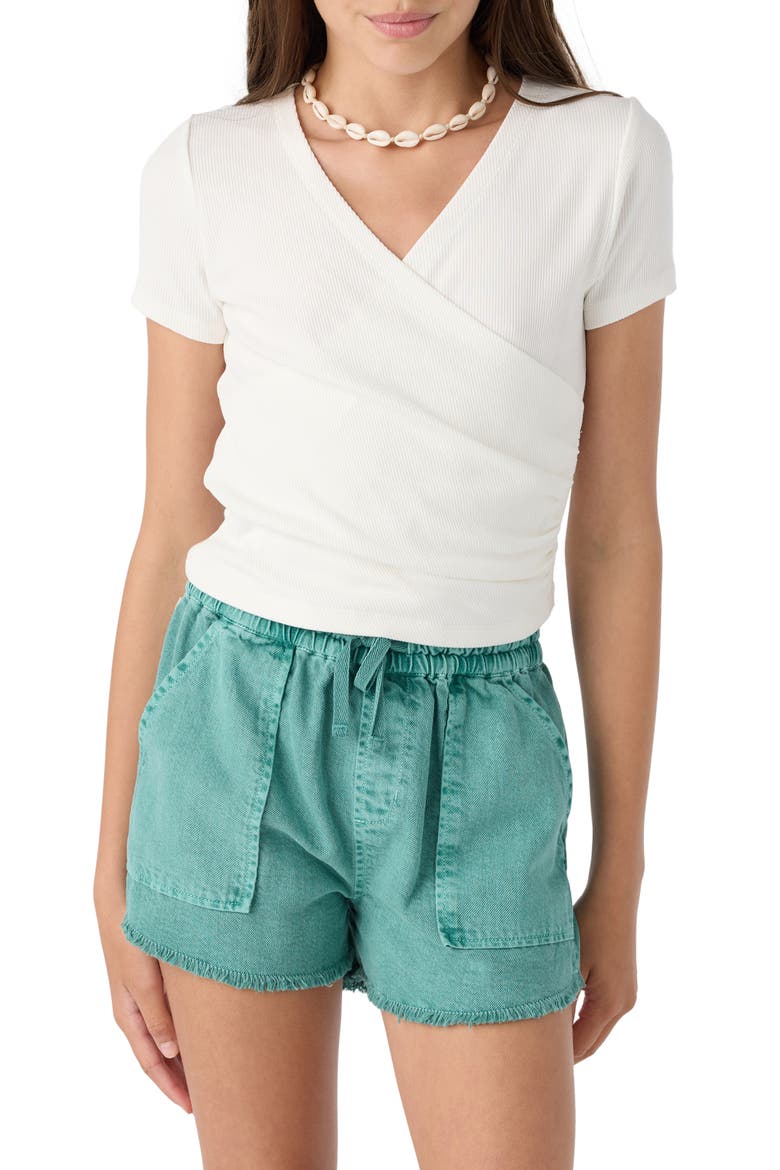 Kids' Kylas Cotton Twill Drawstring Shorts, Alternate, color, OIL BLUE