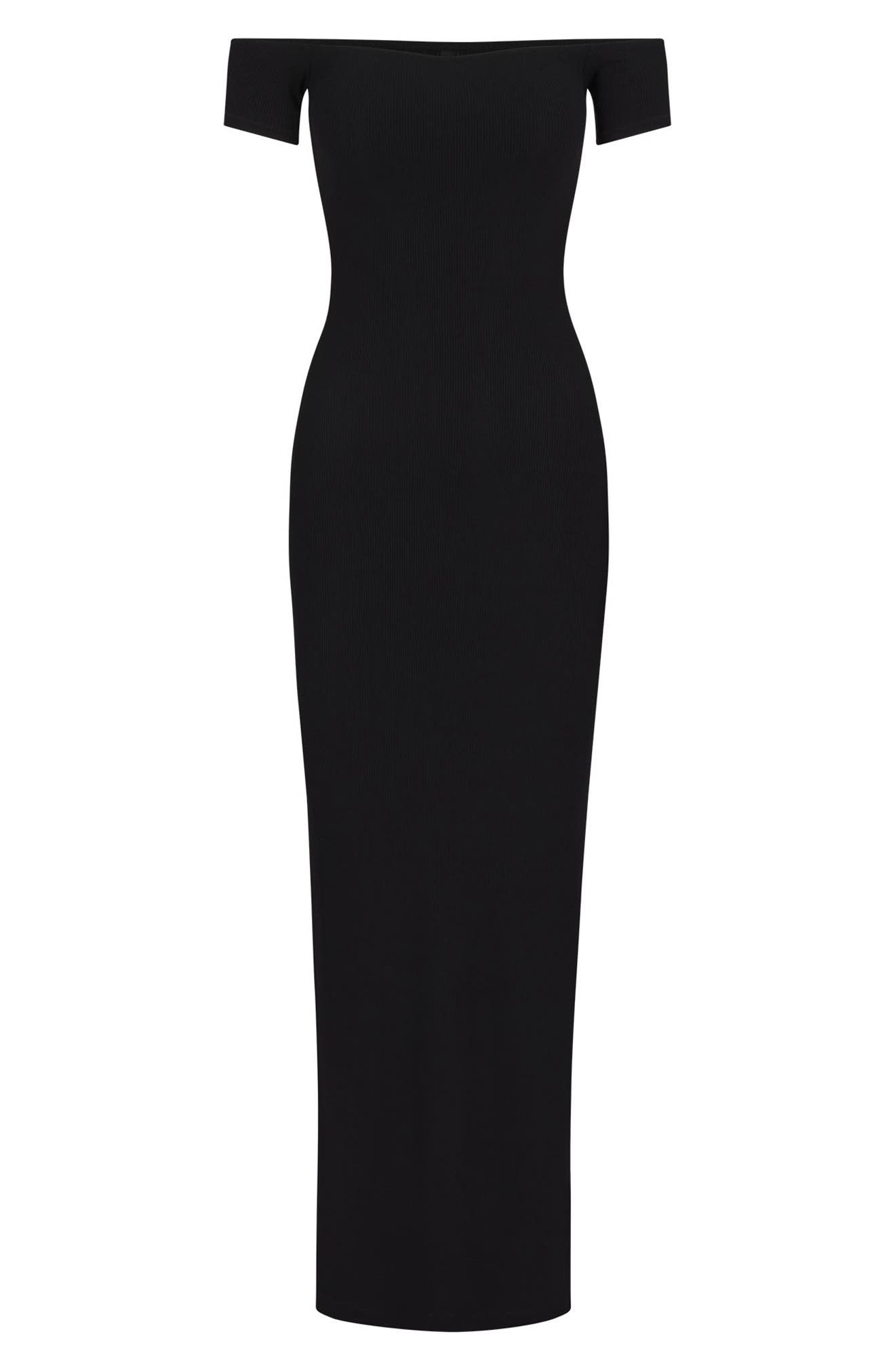 skims cozy knit off the shoulder dress Soft Lounge (Women) week3323_20230813