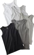 BUTTERBLU Malone Organic Cotton Assorted 5-Pack Muscle Tanks