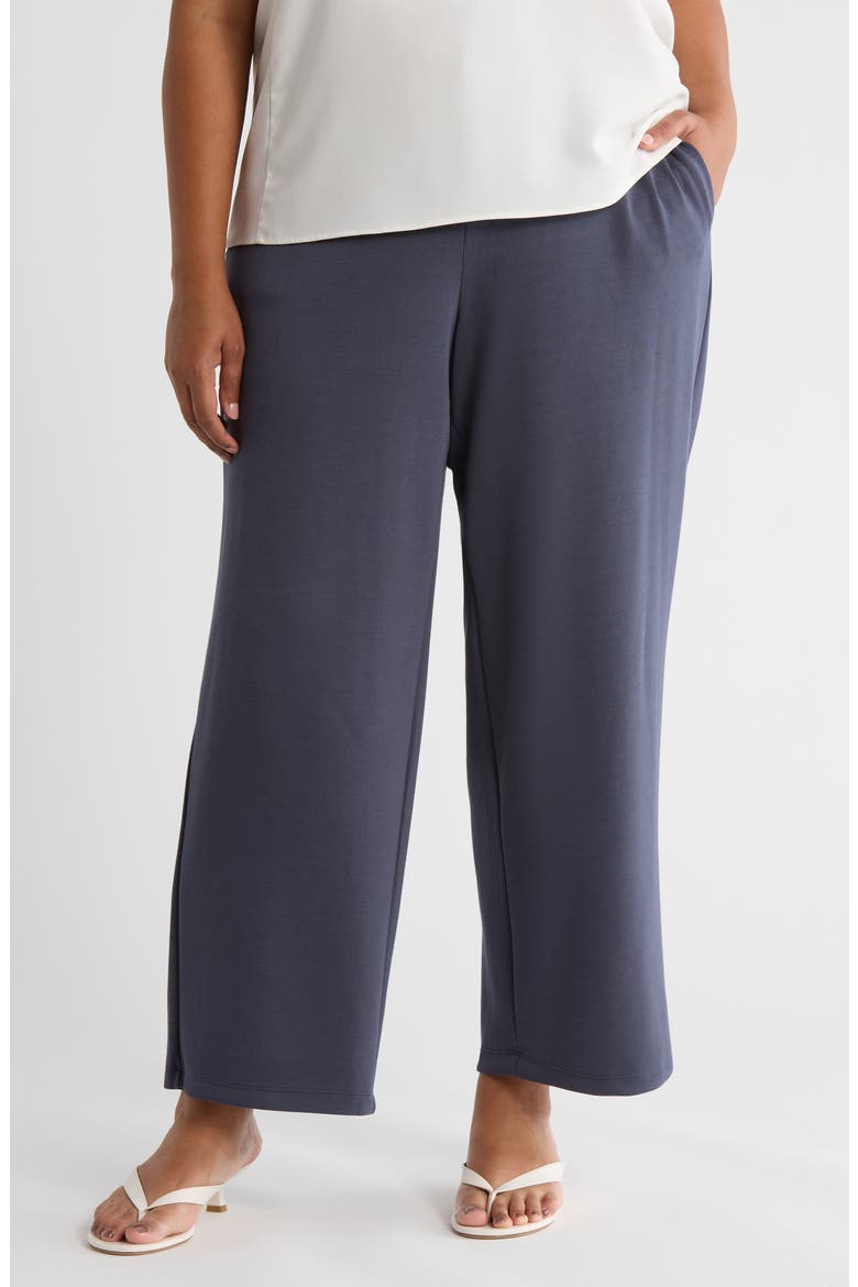 Scuba Wide Leg Pants, Main, color, DARK STORM GREY